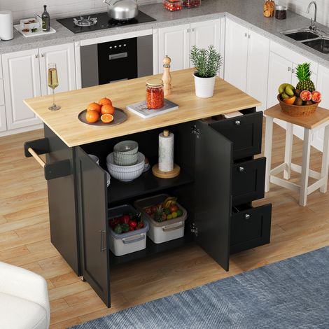 Mobile cucina pieghevole con 3 cassetti e MDF 135 cm OKMYHOME (1/5)