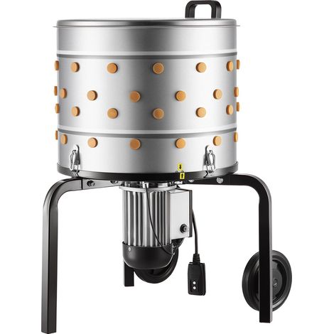 Plumeuse Volaille Électrique 900 W Plumeuse à Poulet à Tambour en Acier Inox 50x39 cm Machine à Plumer sur Roulettes pour Plumer Plumes Poules Canards Dindes, avec 98 Doigts Souples 230 tr/min (1/5)