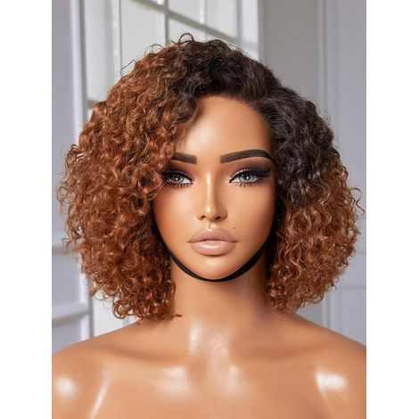 Lot de cheveux pré-pointus noir frisé africain, ensemble piano couleur, coiffure bouclée naturelle, pack de 4 pièces, vente chaude (1/2)