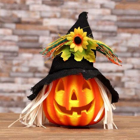 Halloween Decoration Lantern Pumpkin Light for Halloween Christmas Home Party KTV Prop Light Decor (D-Large) (1/5)