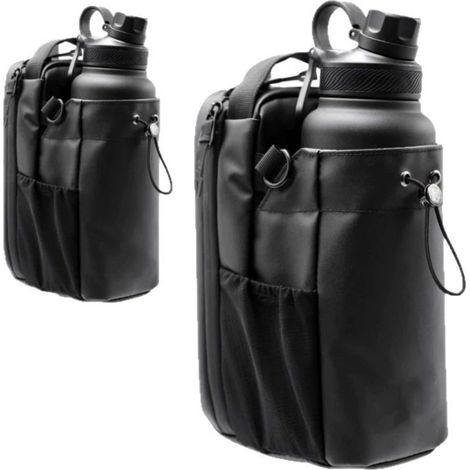 Sacoche magnétique porte bouteille de fitness, sac bandoulière sport finition cuir pour la salle (1/5)