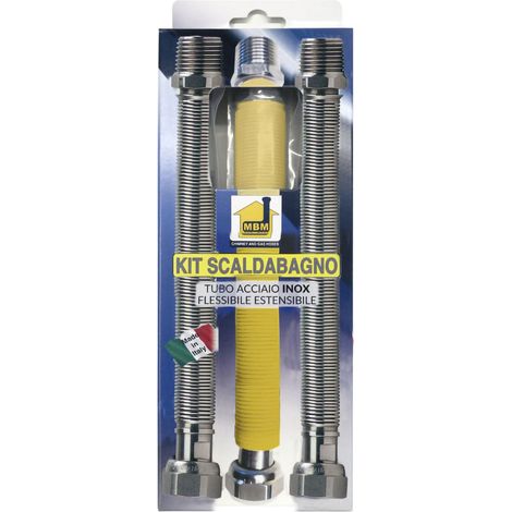 Kit calentador de agua kit caldera flexible extensible 200 400 gas 1/2 mf uni 11353 2x1/2 mf agua DM 174