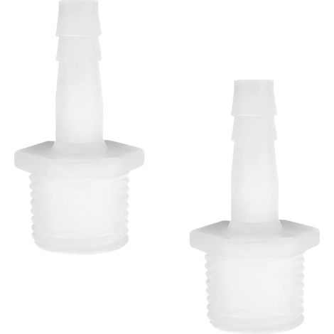 Set di 2 raccordi di riduzione per tubo flessibile in plastica, diametro esterno 8 mm con attacco a barb x filettatura maschio G1/2, adattatore connettore per acquario.