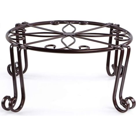 Support pour Plantes, Support métallique pour Plantes en Pot 30×15CM, Porte-Pots de Fleur en Fer forgé pour la décorationt (Marron) (1/2)