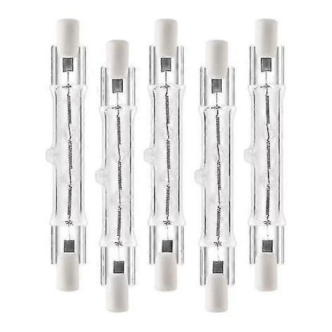 Lot de 5 ampoules halogènes R7 118 mm 300 W 230 V – Éclairage linéaire haute performance (1/4)