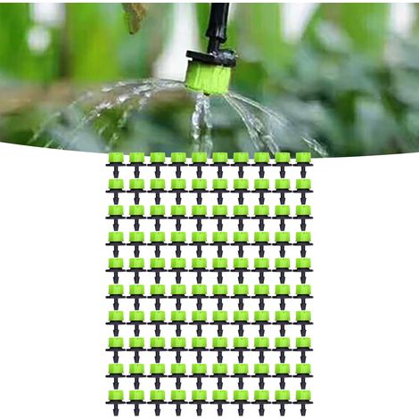 Goutteur à 8 trous refermable, accessoires d'irrigation goutte à goutte pour arbres fruitiers, équipement d'irrigation goutte à goutte pour plantes en pot de serre, 100 pièces vertes (1/5)
