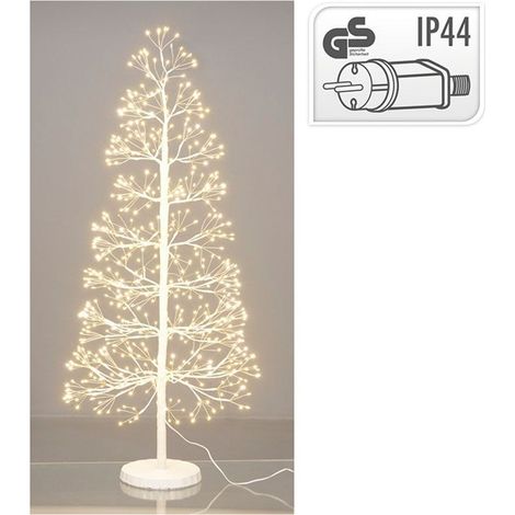 Árbol de navidad dorado, uso exterior, blanco frío/cálido, 600 leds, 1 m