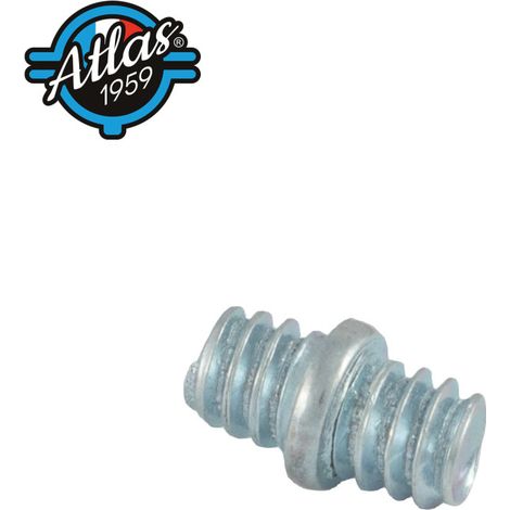 Conector doble macho Atlas - Ø M7 x 150 - acero zincado blanco - Caja de 50 unidades - SCELL-IT - RMM07