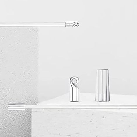 Lot de 4 baguettes de store verticales de 30,5 cm avec crochet et poignée en plastique transparent pour porte de maison, fenêtre (1/5)