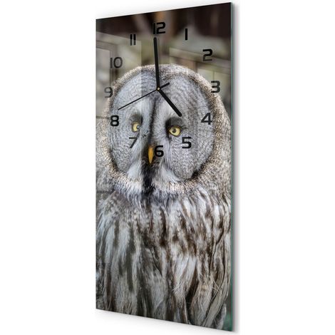 Horloge Murale Rectangulaire Verticale Design Artistique Silencieuse 30x60 cm Hibou 30x60 cm (1/5)