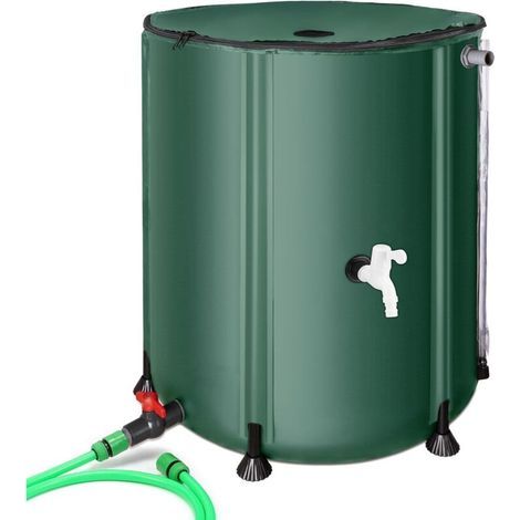 Réservoir d'eau de pluie de 50 l.éservoir d'eau de pluie pliable pour le jardin.collecteur d'eau de pluie avec couvercle et robinet. protection anti-débordement résistant aux intempéries (1/5)