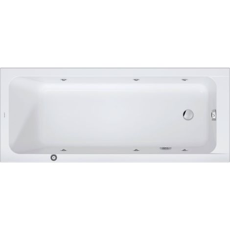 Duravit D-Code Whirlwanne, 1700x700mm, 1 Rückenschräge, Jet