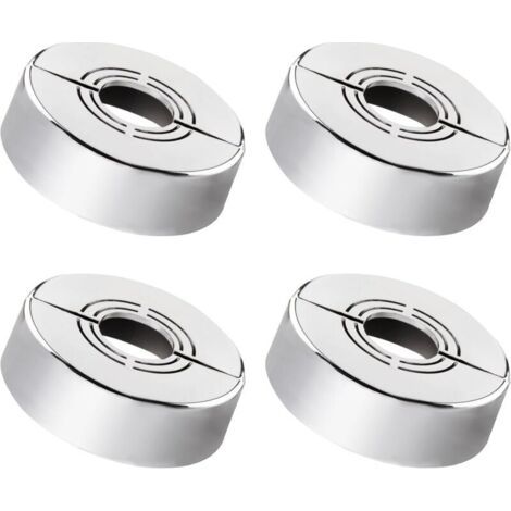 4er-Set Duschmischer-Rosetten, 3 Größen in 1, Heizkörperrohr-Rosettenabdeckung, geteilte Wasserhahn-Rosette für Ø 20 mm, Ø 25 mm, Ø 33 mm, Duschhahn und Heizkörperzubehör