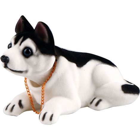 Ornement Tableau de Bord Voiture Chien Tête Tremblante, Figurine Amusante Décoration Intérieure Auto, Style Drôle et Mignon (1/4)