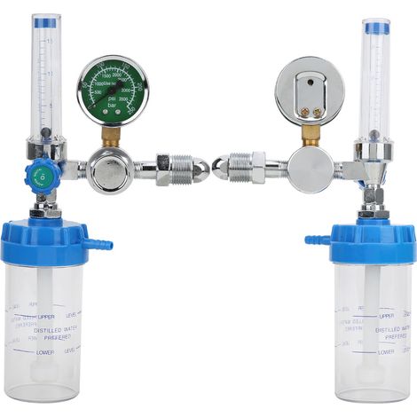 Inhalateur d'oxygène, manomètre, alliage de zinc chromé, détendeur, filetage mâle G5/8". (1/5)