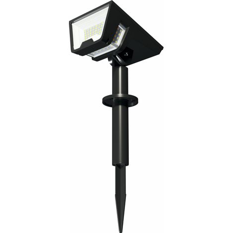Lampe solaire LED extérieure Gam 0,7 W avec capteur crépusculaire, double émission de lumière et technologie de commutation CCT - Beneito & Faure