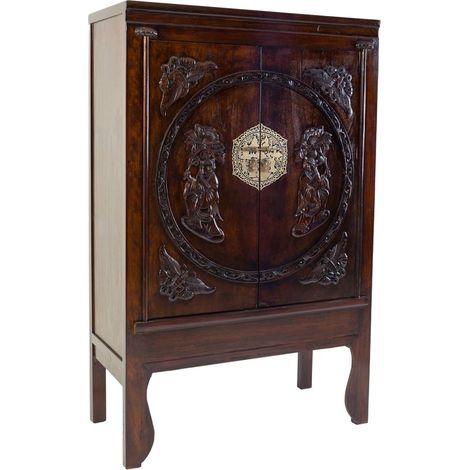 Armario de madera marrón 105x47x170