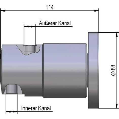 Röhm 2-Wege Drehdurchführung Luft/Hydrauliköl - 1118082 (1/2)