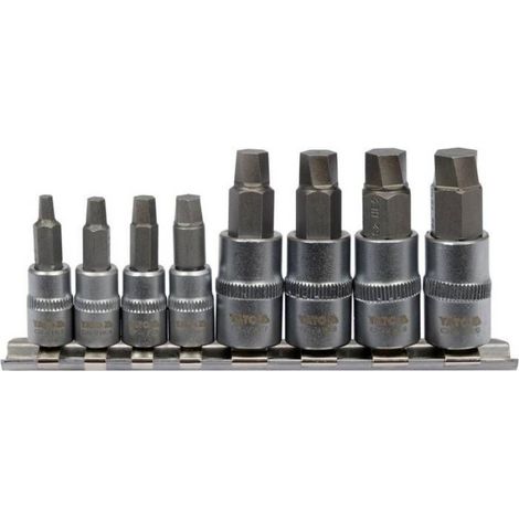 Bit Pour Vis Usées - HEX Spiralé - Douille 1/4" et 3/8" - H3 à H10 - 8 Pièces