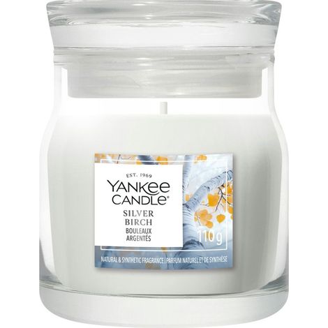 Candela piccola Signature Silver Birch 110g Neutri Yankee Candle