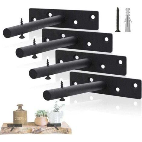 Invisible Shelf Bracket, XU, Iron Shelf Support, Wall Shelf Fixing Heavy Duty Bracket - 4 Pieces - (1/4)