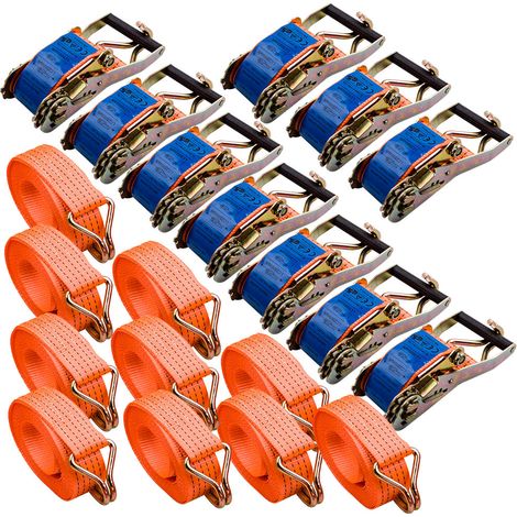 10 X Heavy Duty Ratchet Tie Down Straps 5M x 50MM ×4T Transport Truck Lashing (1/5)