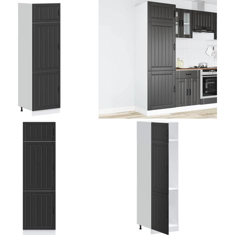 vidaXL Küchenschrank Lucca Schwarz Holzwerkstoff (1/5)