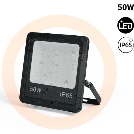 Projecteur LED d'extérieur - 50W - Noir - IP65 - Blanc Neutre