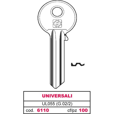 Silca CHIAVE ASC UL055 (G.VAC 2) UNIVERSALE 100.00 pz