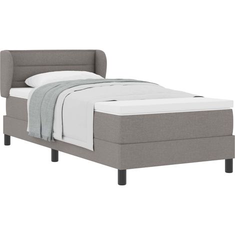 Maison Exclusive - Lit à ressorts avec matelas Taupe 80 x 200 cm tissu