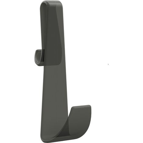 Nuie Smoked Black Shower Enclosure Hook for Showers Without Frames - ACC006 (1/2)