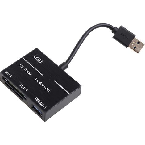 Mini-USB-Hub mit hoher Geschwindigkeit, USB 3.0 Dockingstation mit MS/SD/M2/TF-Kartenleser (1/5)