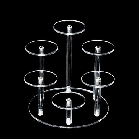 Runder Acryl-Präsentationsständer für Parfüm, Acryl-Regal, transparentes Acryl-Parfümdisplay für Sammlerstücke, Schmuck, Kuchen, Donuts, 1 Stück (1/5)