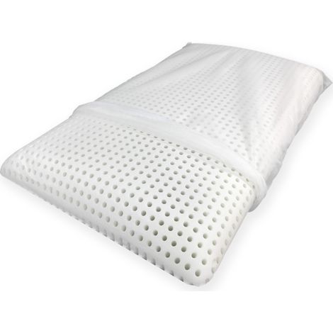 Oreiller viscoélastique Latticel 100, respirant et anatomique à mémoire de forme - Hypoallergénique et doux, blanc, 45 x 75 cm (1/5)