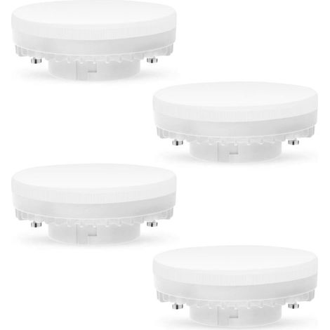 GX53 LED Bulb 7W 3000K Warm White, Non-Dimmable Gx53 Lighting, Flicker-Free, Replaces 50W GX5.3 Halogen Bulbs or 9W 13W CFL, 560 Lumens, 120 Degree Beam Angle, 4-Pack (1/4)