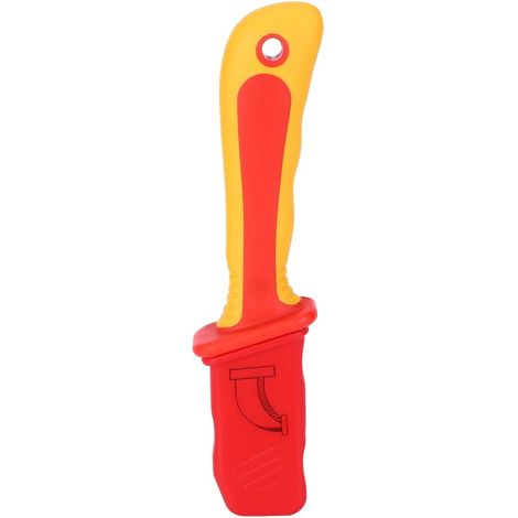 Machete de electricista, funda telescópica aislante antimagnética, uso rápido de cuchillo pelacables, cuchillo pelacables iec60900 1000v (machete de electricista aislado)