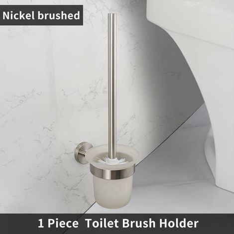 Porte-serviettes en nickel pour WC - Accessoires de salle de bain - Acier inoxydable brossé 304 - Porte-papier toilette - Porte-savon - Barre porte-serviettes (1/5)