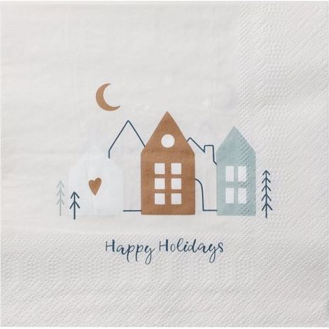 Eglo Servietten Happy Holidays Pasig bunt 16,5 x 16,5 cm - 20er Pack Servietten