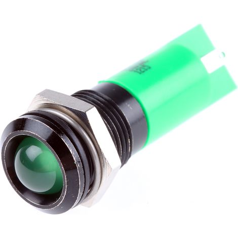 Voyant Vert RS PRO, dia. 14.5mm, 240V, IP40 ( Prix pour 1 )