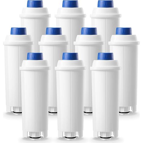 Filtre à eau de rechange pour machines à café Delonghi DLSC002, compatible avec Delonghi Dinamica, Magnifica S, Eletta Explorer, ETAM Autentica EPAM et ECAM Series (10)
