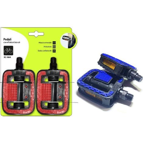 TRADE SHOP - Pedali Per Bicicletta Con Catarifrangenti Attacco Universale Antiscivolo Xc-1664 -