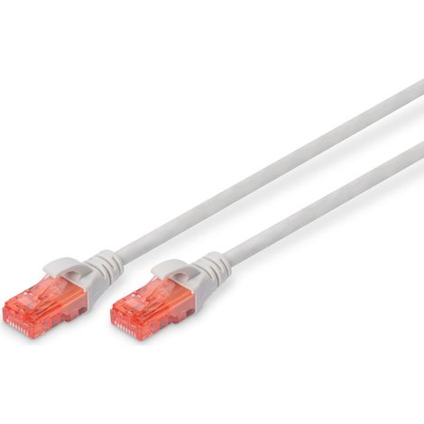 DIGITUS DK-1617-200 - 20 m - Cat6 - U/UTP (UTP) - RJ-45 - RJ-45 - Gris