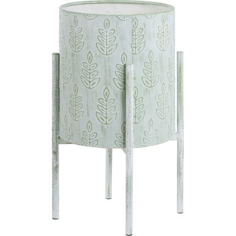 Soporte para plantas maceta para interior y exterior 35 x 35 x 58 cm metal verde menta Sandwort (1/5)