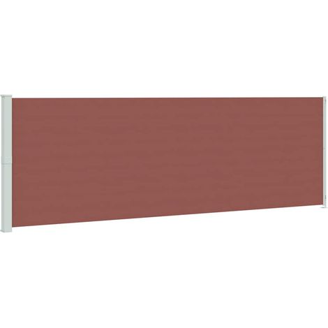 Tenda da Sole Tenda parasole Laterale Retrattile per Patio 200x600 cm Marrone (1/5)