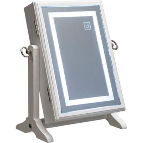 Armoire à Bijoux Design "Led" 36cm Blanc