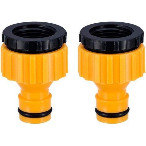 4 Pack-plastique 3/4 ' And 1/2 ' Bsp 2in1 Nez De Robinet D'arrosage Visser Dbit Tap Connector Threaded Faucet Adapter (1/4)