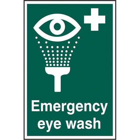 Emergency Eye Wash PVC Safety Sign – 200 x 300mm (Model SCA1554)