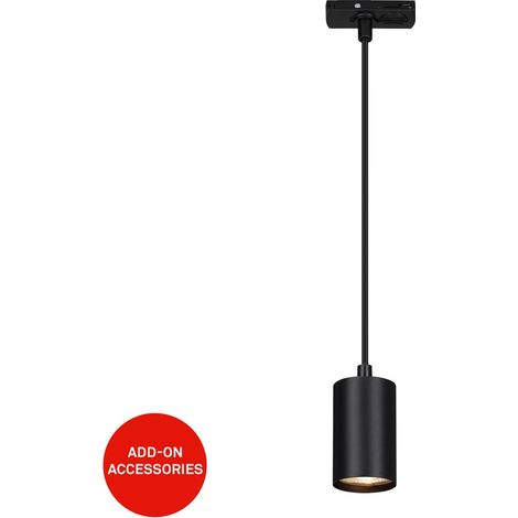 Briloner Rail Système de rail, Combinable, Accessoires, Noir, 141 x 8,2 x 5,5 cm