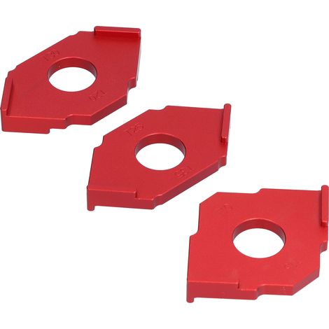 Gabarits de fraisage à rayon (lot de 3) pour angles en T, en alliage d'aluminium, T10, T15, T20, T30, T25, T35 (1/5)