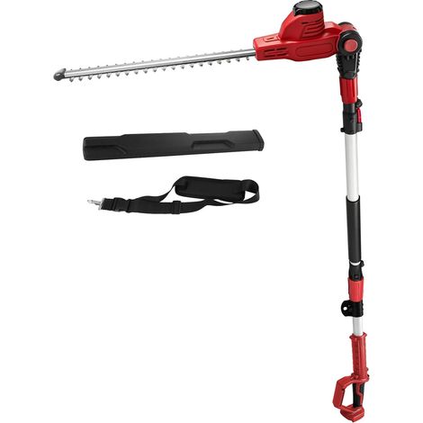 Taille-haie télescopique sans fil, portée maximale de 2,97 m, longueur de coupe de 41 cm, tête rotative à 11 positions avec bandoulière pour élagage d'arbustes (1/5)